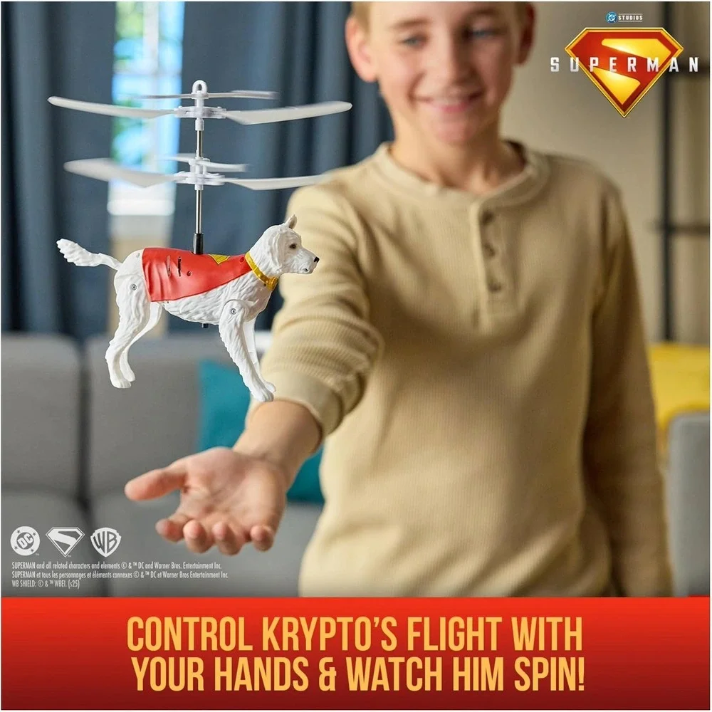 DC Studios Superman Up in the Sky Flying Krypto Hand Controlled‎ Toy Spin Master